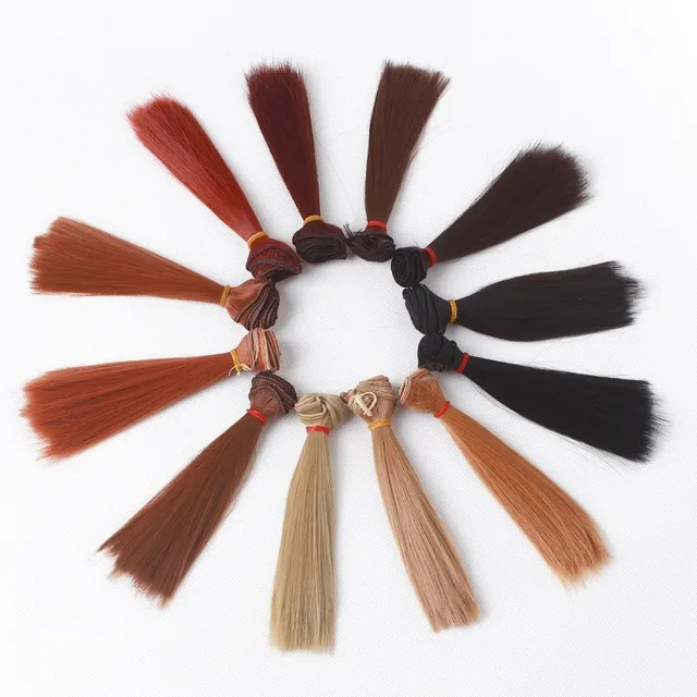 Adollya BJD Hair For Dolls DIY Doll Accessories Wigs Straight Hair High-Temperature Toys For Girls 15*100cm Tress For Dolls Hair 2