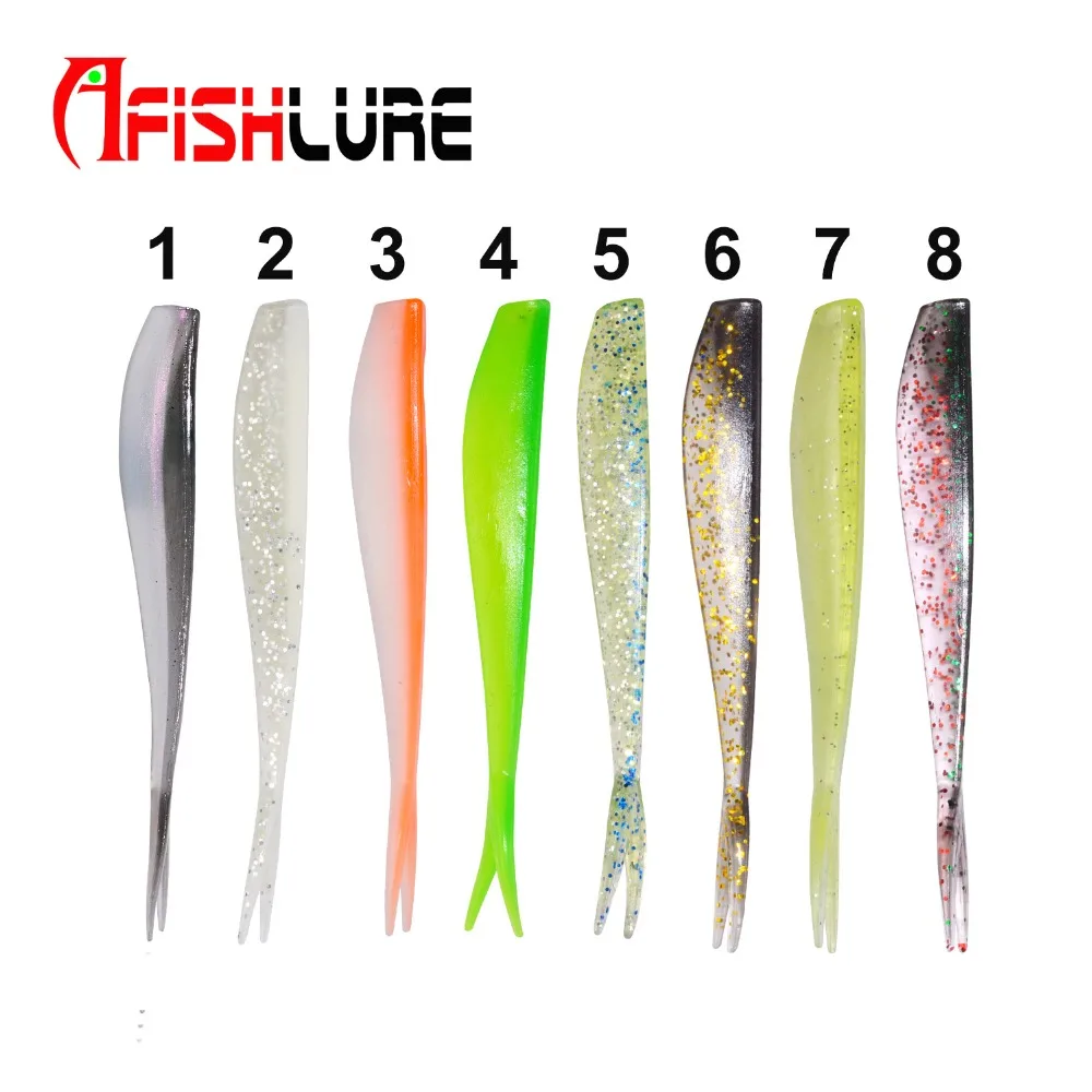 

soft fishing worms bait double forked tail 100mm 3.5g fork shape tail lures bionic fishing worm lure long fork tail minnow