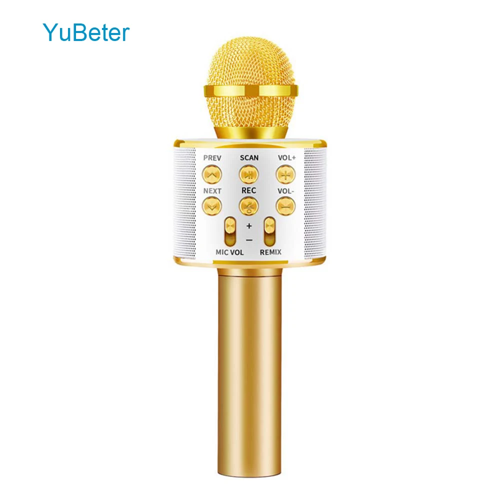 

YuBeter Bluetooth Wireless Microphone Professional USB Handheld Karaoke Microphone Speaker KTV Music Player Singing Recorder Mic