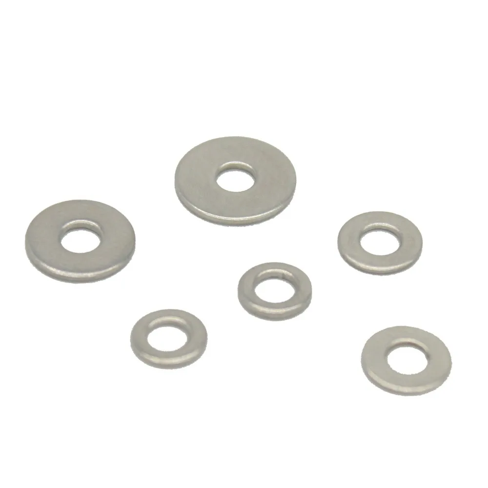 100pcs/lot M3x6x0.5 Flat Washers A2 Grade Stainless Steel Washers Plain