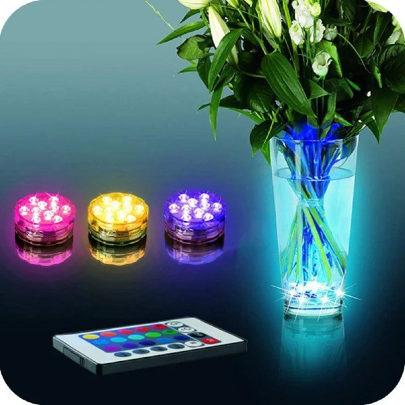 

10/13pcs Aquarium Anti-Splashing Type Led Lights Remote Timing Illuminated Light Aquarium Knob Diving Home Luminous Supplies