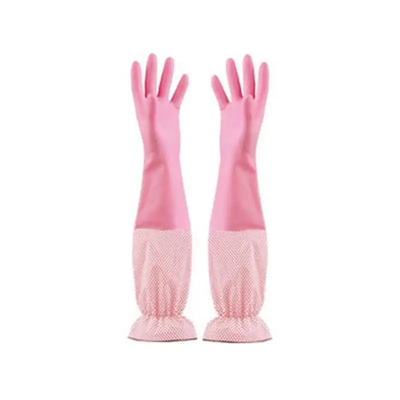 Прочные водонепроницаемые бытовые перчатки с длинным рукавом для мытья ...
