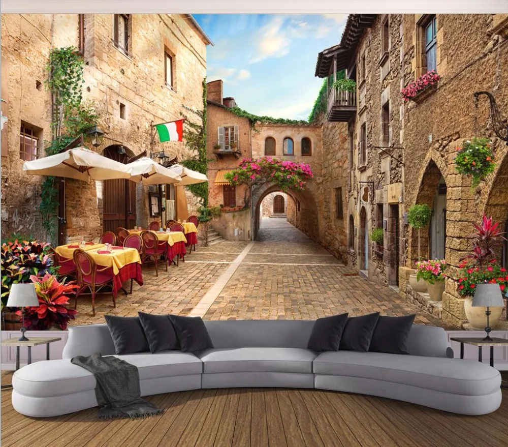 

Custom mural photo 3d wallpaper Alley Street View picture decoration painting 3d wall murals wallpaper for living room walls 3 d
