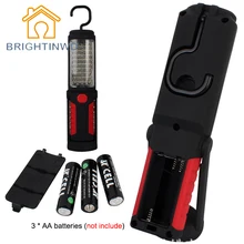 Super Bright Portable Light 36+5 LED Flexible Hand Torch Work Light Magnetic Inspection Lamp Flashlight Torch Battery Powered