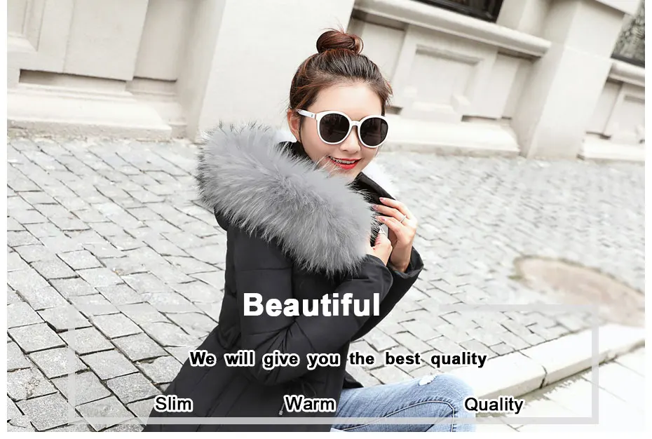 Fake fur collar Parka down cotton jacket Winter Jacket Women thick Snow Wear Coat Lady Clothing Female Jackets Parkas