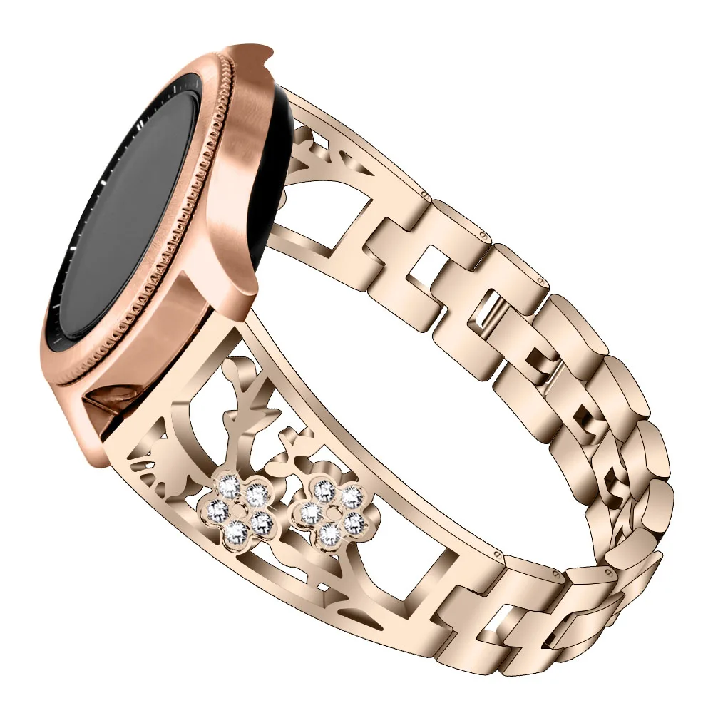 Ремешок металлический Алмазный для Samsung Gear Sport S2 S3 Galaxy Watch 42 мм 46 браслет Active Band Amazfit