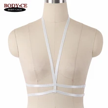 Женский сексуальный бюстгальтер на бретельках, белая эластичная регулировка, бандаж, женское белье, топы на бретельках, бюстгальтер, пастельные готические ремни в стиле Харадзюку