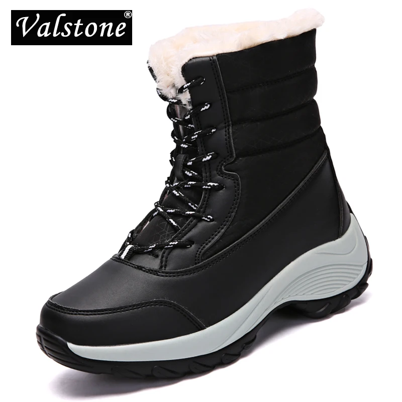 

Valstone Winter Women Boots warm Snow boots breathable platform sneakers plush lining shoes lady elevator shoes plus size 35-42