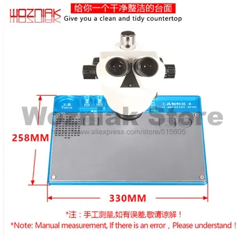 

WL Aluminum Alloy Microscope Stand Base High Heat Resistance Maintenance Tools Organizer Desk Mat Phone PCB Repair Platform