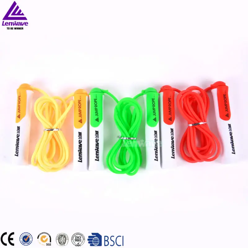  4 color PVC heat add sales speed jump rope bearing rope skipping Lenwave brand