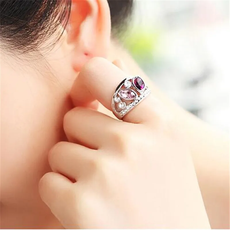 Женские кольца на палец SHDEDE модные ювелирные украшения с кристаллами Swarovski