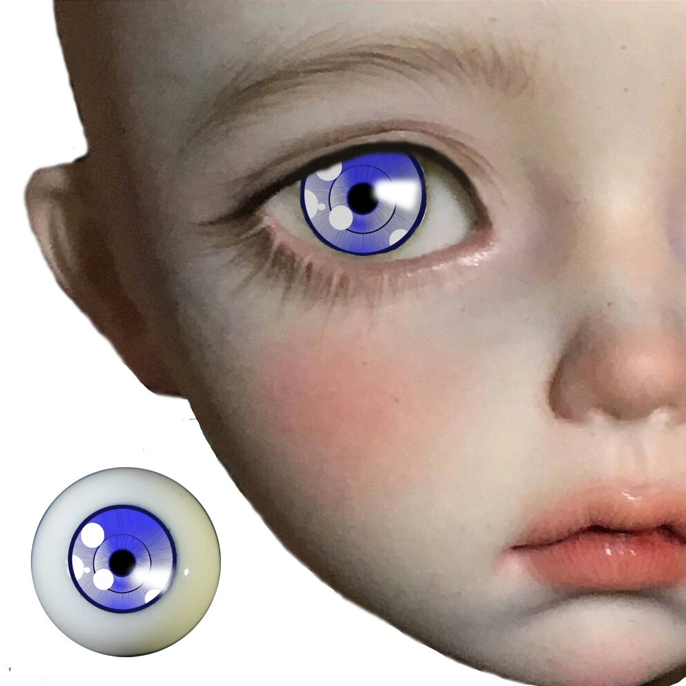 Bjd comic карикатура синий BJD глазной шар 12 мм 14 16 18 20 22 акриловый bjd кукла ручной