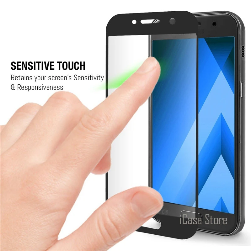 

3D Curved Edge Tempered Glass NEW For Samsung Galaxy A3 A5 A7 A320 A520 A720 (2017 TYPE ) Screen Protector Protective Film Glass