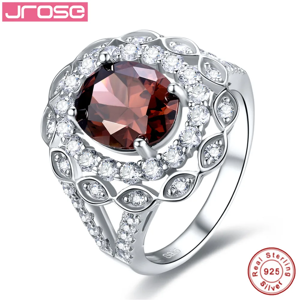 

Jrose Noble Spessartine Garnet 4.54CT 925 sterling silver Ring Premiere Class Engagement Ring Oval Cut Silver S925 AAA Jewelry
