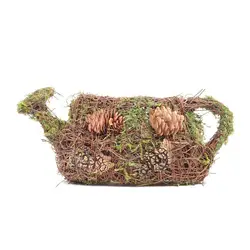 Творческий ручной работы цветок корзины Садоводство горшках коробка для хранения искусственный Ретро чайник Цветочная корзина DIY