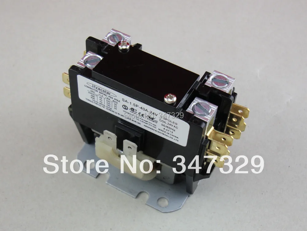 Hvacstar SA 1.5P 40A 24V Definite Purpose Contactor 1.5Pole 40FLA 24V