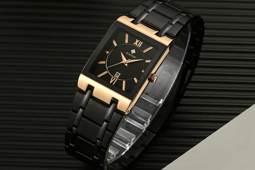 Wwoor relógios masculinos marca de luxo quartzo