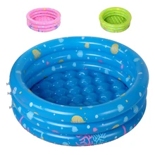 shipping.80x28cm 3 кольца Мирового океана надувной детский бассейн, круглая форма бассейн(синий/зеленый/розовый цвет