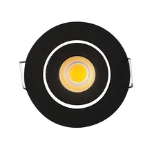 3 Вт светодиодный мини COB вниз светильник светодиодный с регулируемой яркостью утопленные точечные потолочные светильники вырезанное отверстие 42 мм черный для ванной комнаты/шкафа/кухни светильник
