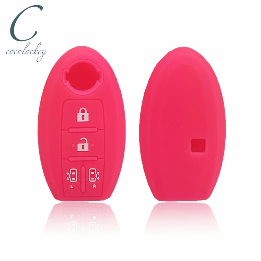 Cocolockey автомобильный чехол для ключей силиконовый nissan jdm e51 elgrand Smart Key 4 кнопки 2005 2011