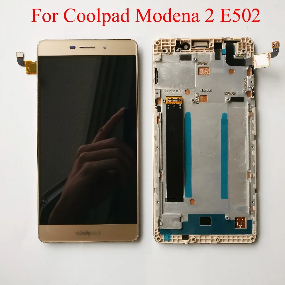 

High Quality Black/White/Gold 5.5 inch For Coolpad Modena 2 E502 LCD Display Touch Screen Digitizer Assembly With Frame