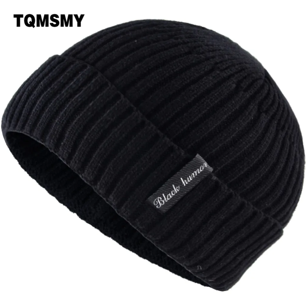 TQMSMY осенне зимние шапки для мужчин и женщин вязанная маркировка Skullies