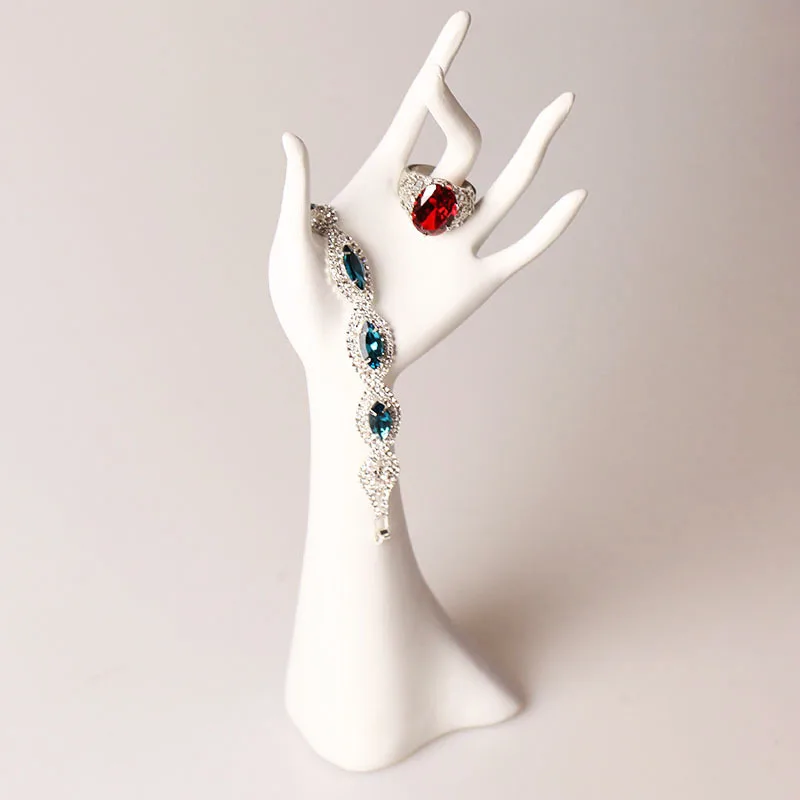 

Art Fake Hand Model Necklace Watch Ring Bracelet Earrings Rack Stand Jewelry Display Mannequin Hand