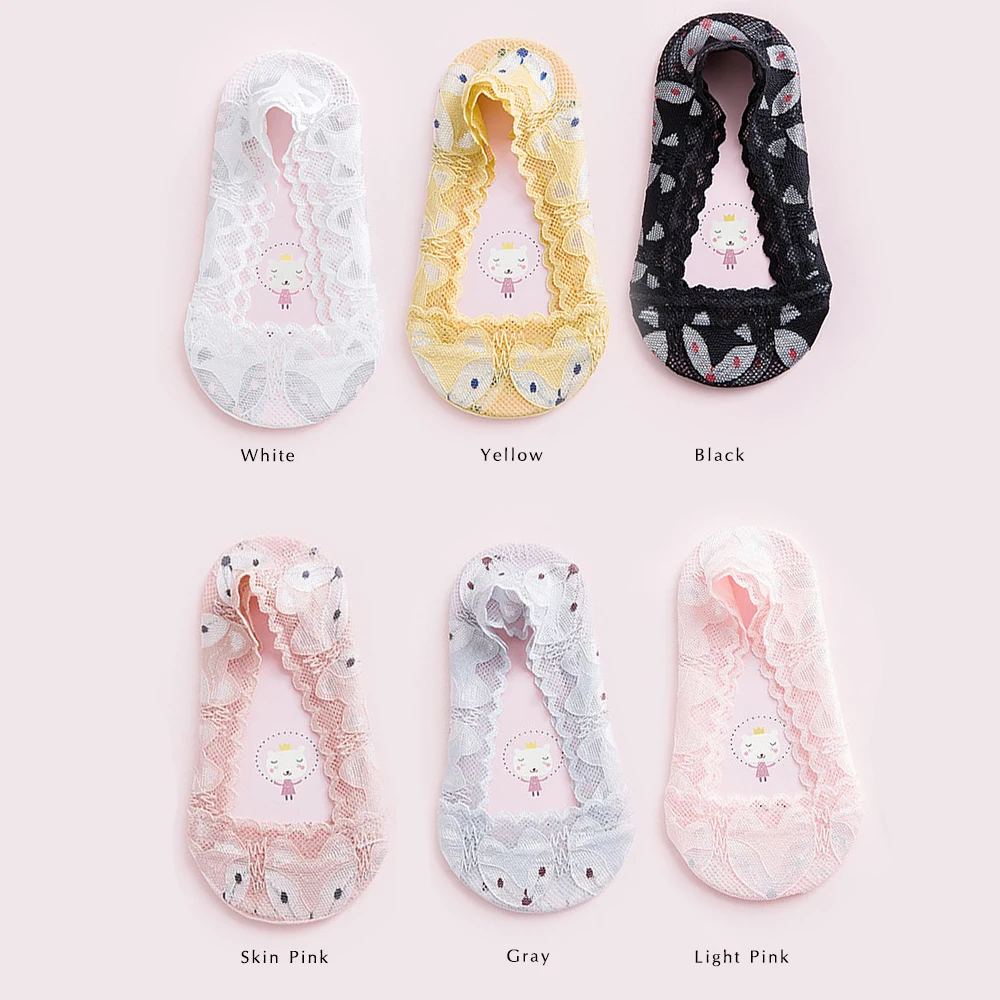 

Baby Toddler Girls Thin Mesh Lace Cotton Socks For Summer No Show Non Skid Slip Heel Grip Low Cut Cotton Socks 1-3-5-7-9 Years