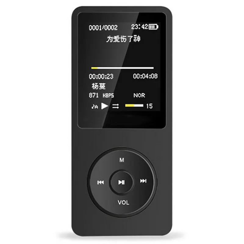 1," MP3-плеер студенческий портативный спортивный голосовой видео запись MP3-плеер Поддержка 128 ГБ TF карта музыкальный плеер с наушниками