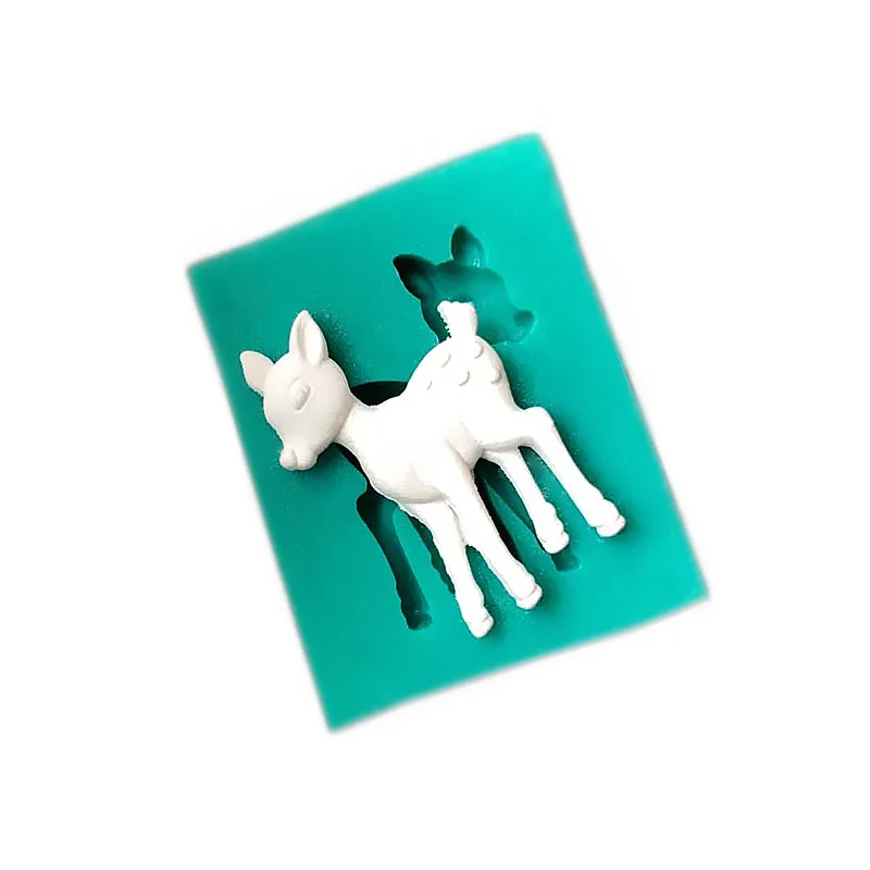 

Small Sika Deer Shape Fondant Cake Silicone Mould Chocolate Biscuits Molds Candy Cooking Baking Cake Wedding Decorating Tools