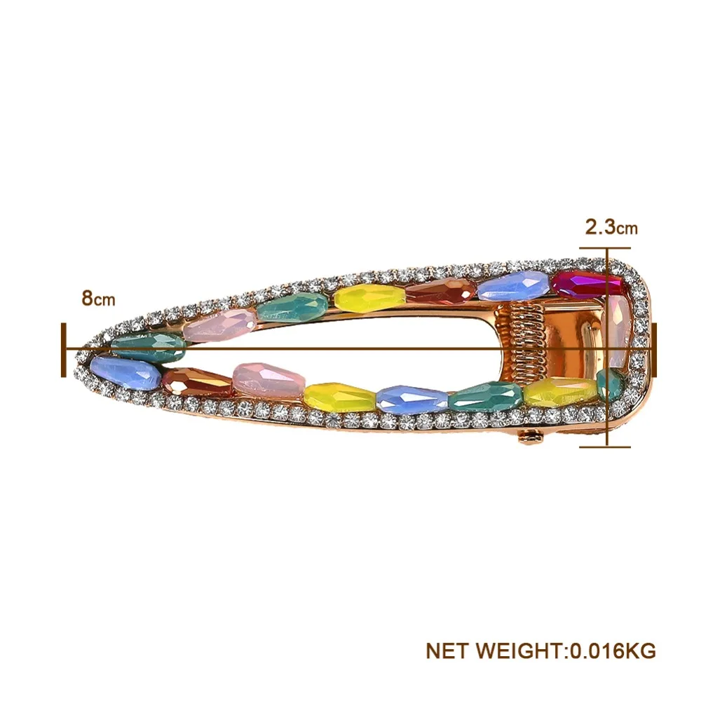 Dvacaman ZA, модные женские цветные заколки с кристаллами, набор, Свадебные стразы, заколки для волос, Свадебная вечеринка, заколка для волос, корейское ювелирное изделие