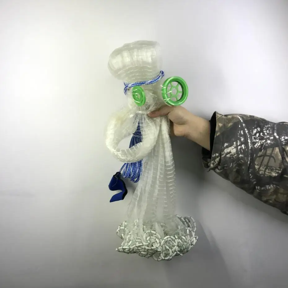Кастинговая сеть размером 2 4 7 м американская ручная 1*1 см Сетка для ловли