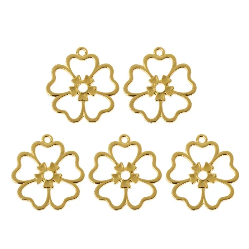 

5Pcs Flower Resin Blank Frame Pendant Open Bezel Cabochon Setting Charm Bezel Setting Cabochon Setting UV Resin Jewelry Making