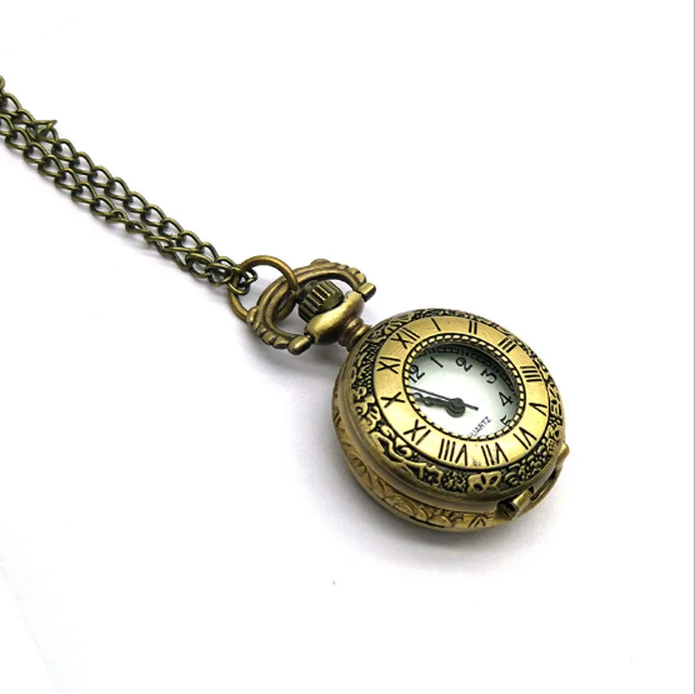 

QiYuFang Pocket Watch Romans 8 31 Bible Quote Necklace If God is for Us who can be against us Verse Christian Nursery Jewelry