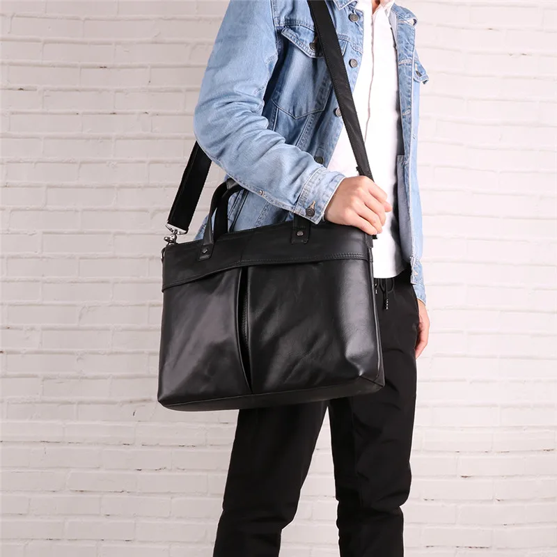 Nesitu, высокое качество, черный, коричневый, натуральная кожа, А4, офисный мужской портфель, 14 дюймов, портфель для ноутбука, мужские сумки-мессенджеры M6436