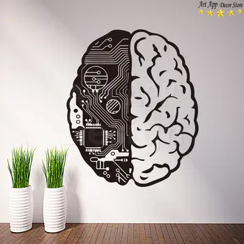

Good quality art design Circuit brain cheap home decoration PVC wall sticker removable vinyl house decor Electronic room decals