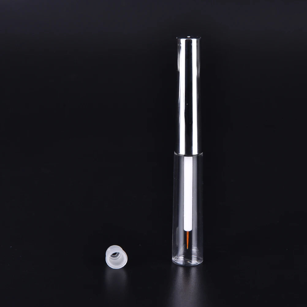 

Empty Eyeliner Transparent Suqare Cosmetic Container Liquid Eyeliner Bottle With Brush Cap Make Up Empty Tube 8ml 1Pc