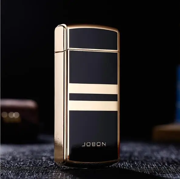 

Jobon 2018 new creativity USB gravity induction double arc charging lighter, windbreak electronic cigarette lighter.