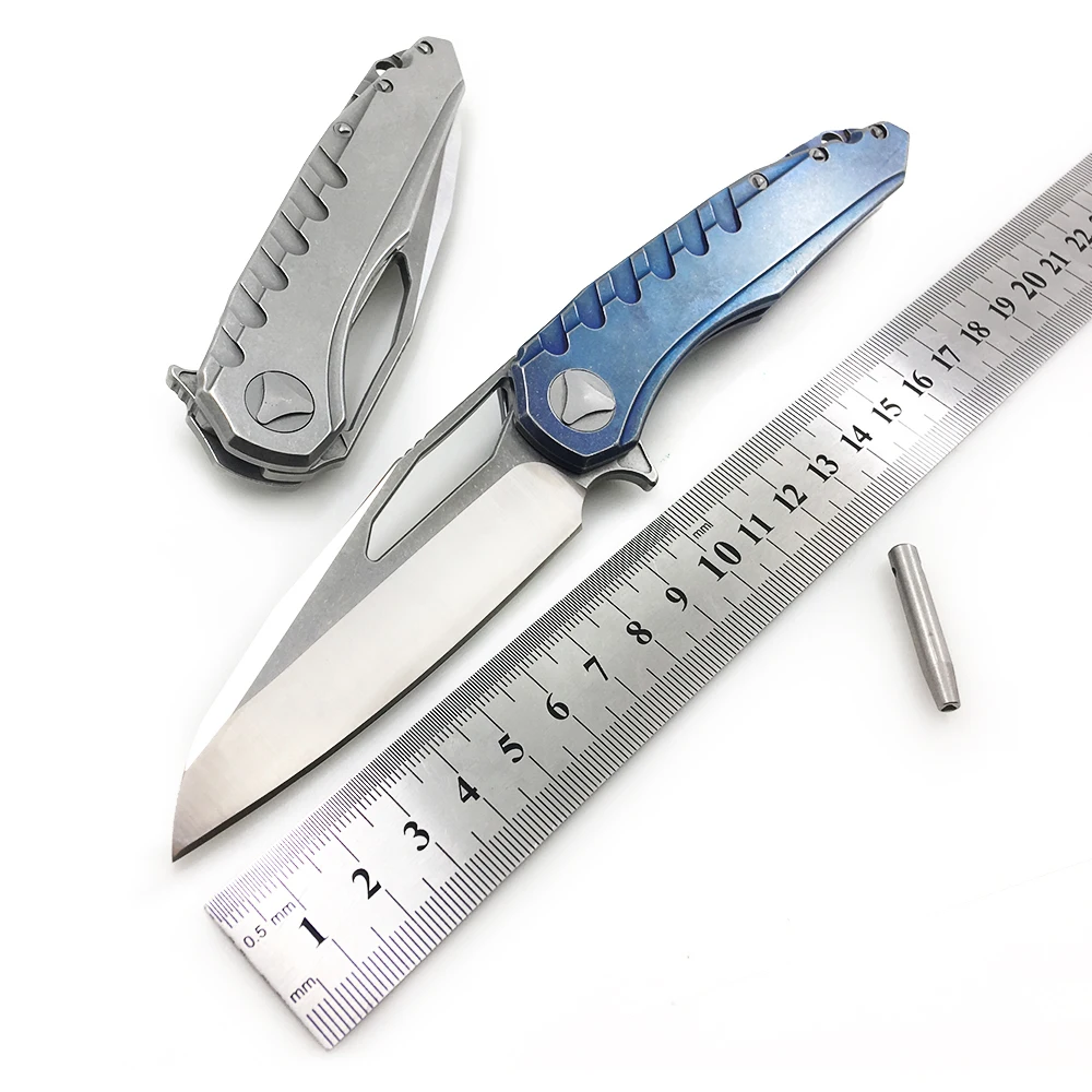 Custom Sigil Tactical Folding Knife D2 Bearing Hunting Camping Outdoor