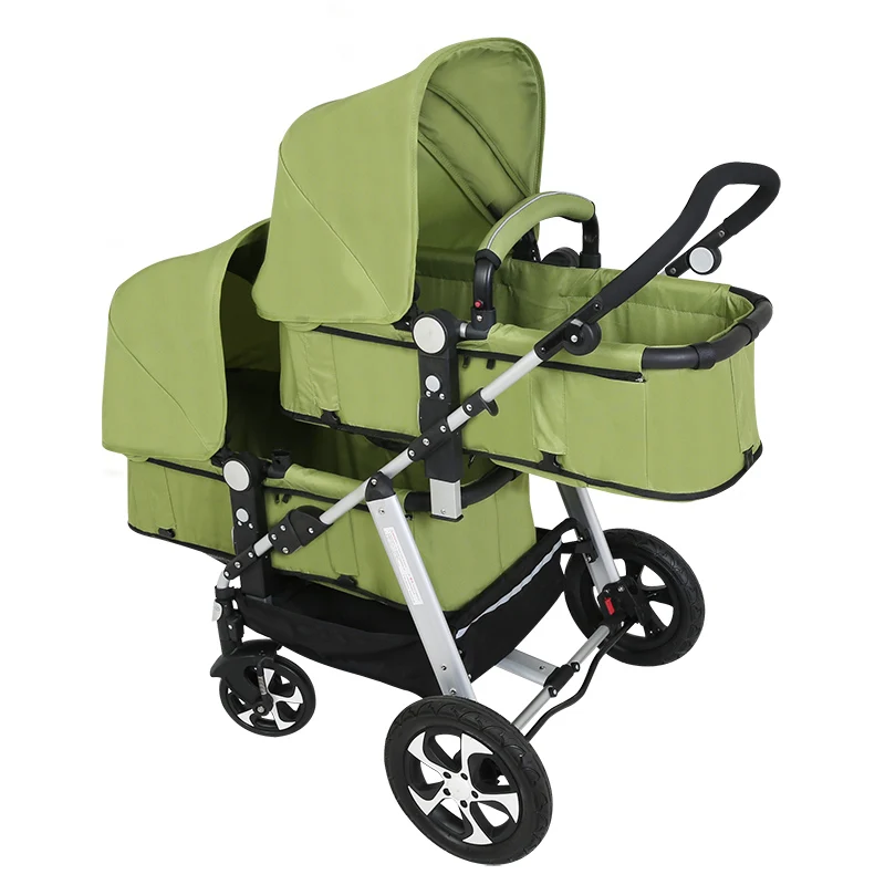 Jual Portable Kembar Kereta Dorong Bayi, Kereta Bayi Kursi Dorong Kereta Perjalanan Sistem Lipat Stroller Ringan dengan 12 Hadiah Gratis