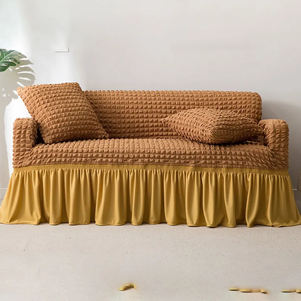 Goedkoop Euro Jacquard Sofa Covers Met Rok Elastische Sofa Covers Voor Woonkamer Slaapbank Covers Voor Banken Meubels Sofa Kussenovertrekken