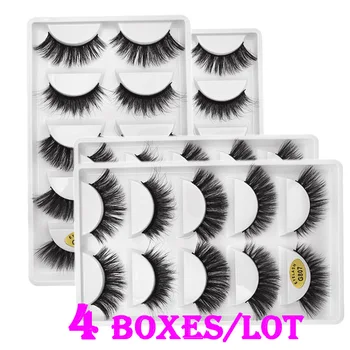 

Natural Long Crisscross Messy Soft Mink False Eyelashes Pure Handmade Cotton Stalk Fake Eyelashes Beauty Makeup Stage Lashes