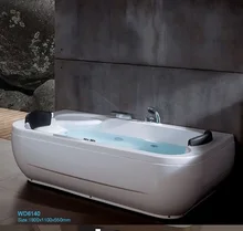 Fibra de vidro acrílico dupla pessoas banheira de hidromassagem avental esquerdo hidromassagem banheira bocais spary jatos spa rs6140