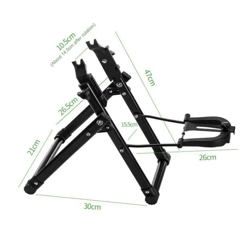 Folding Mountain Bike Rack Parking Holder Heavy Duty Bicycle Coated Steel Display Floor Rack Bike Repair Stand