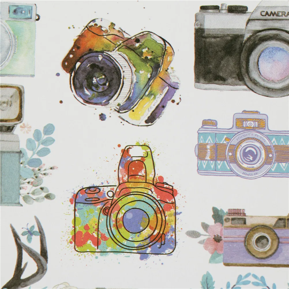 diy handmade adhesive paper camera sticker photo album scrapbook diary