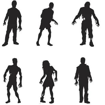 

6 pcs/set HORROR ZOMBIE Decoration Stamp DIY Self Inking Photosensitive Seal Without Handle Funny Planner Scrapbooking Stamps