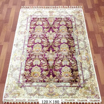 

4'x6' Silk Carpet Handmade Hot Sale Rugs Oriental Silk Rug Soft Carpets