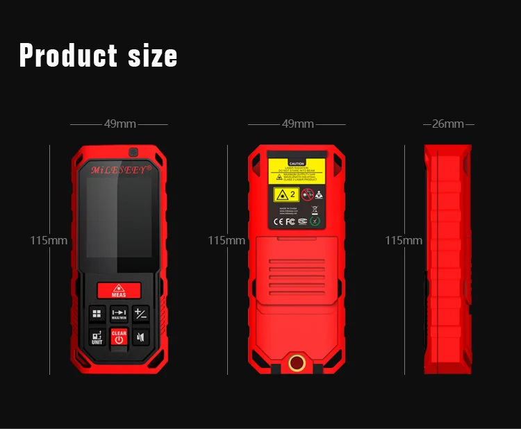 New Arrival Mileseey S7 50-120m Laser Rangefinder Measuring Tool Laser Distance Meter Laser Range-finder