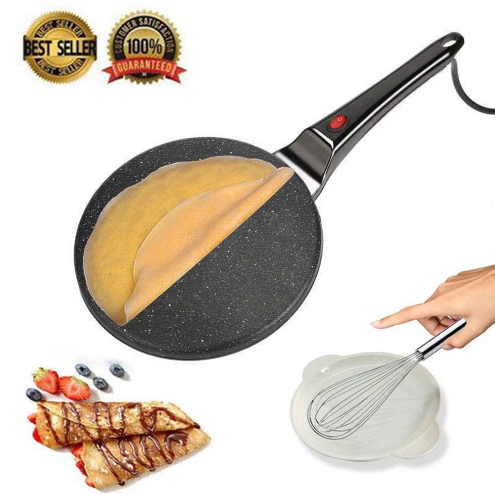 Electric Crepe Maker Pizza Pancake Cooking Pan Kitchen Non Stick Biscuit Griddle Chinese Spring Roll Baking Machine Dropship|Pie Tools| - AliExpress