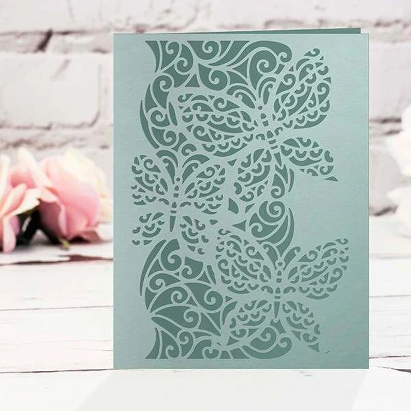 

Butterfly Lace Background Cutting Die DIY Template Paper Card Album Photo Making Stencil Embossing Handmade Decoration